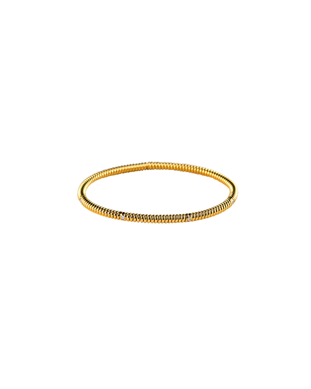 Bangel Spring Spring 4 Stone Bangle Diamond -Gold-
