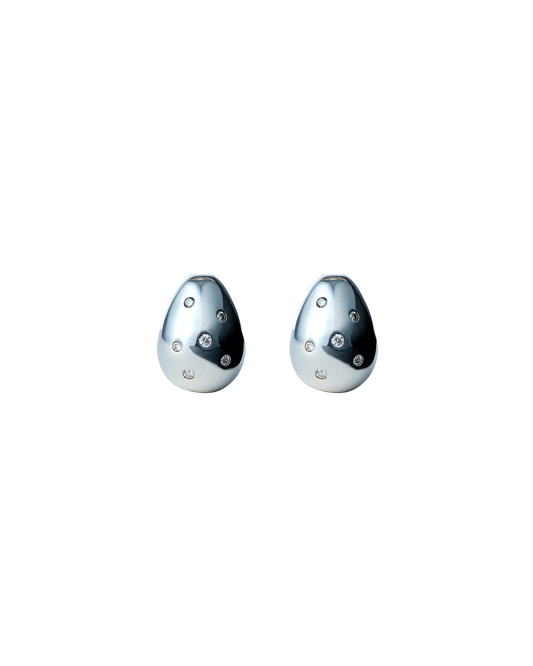 Drop Pierce S Diamond -Silver-