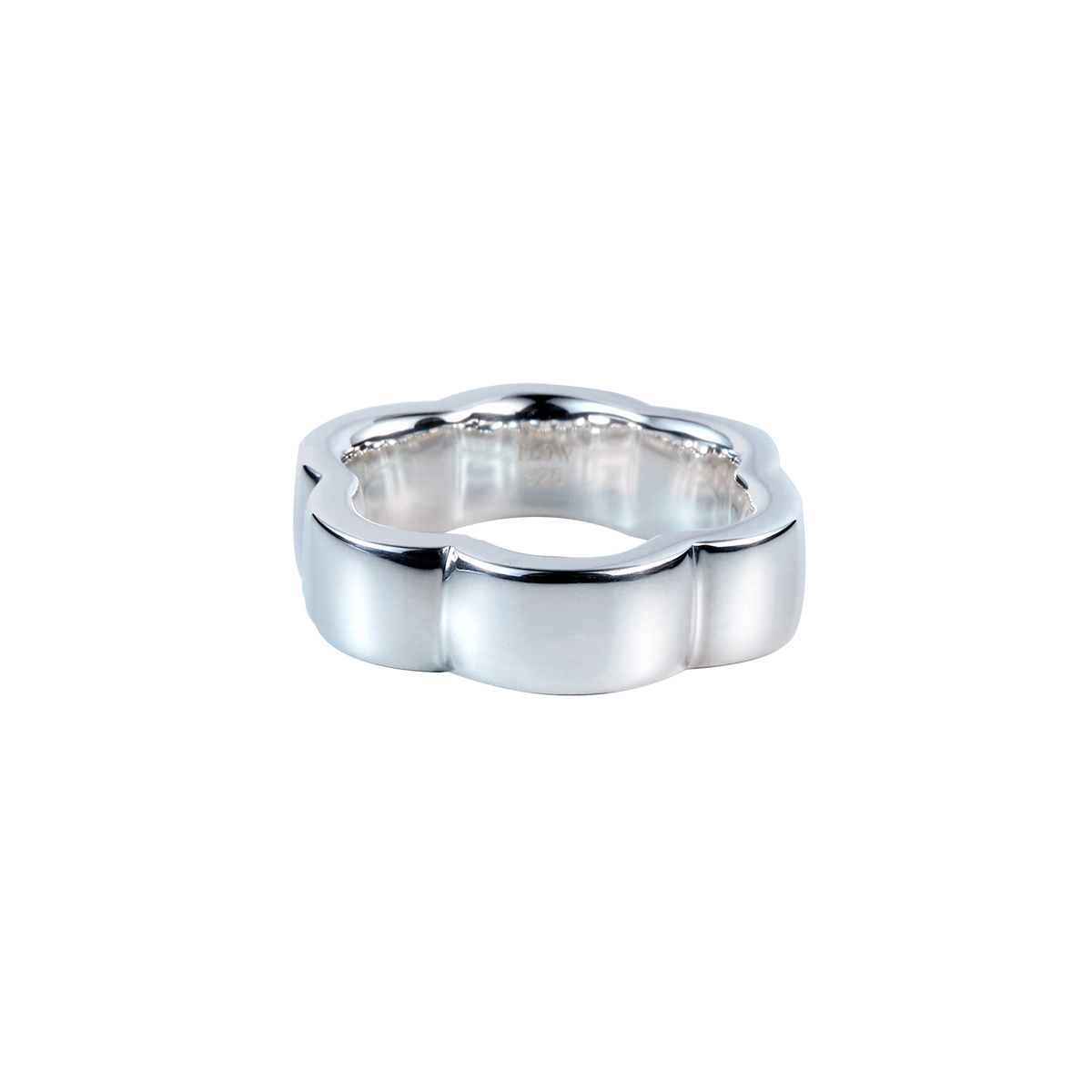 Flower Line Ring -Silver-