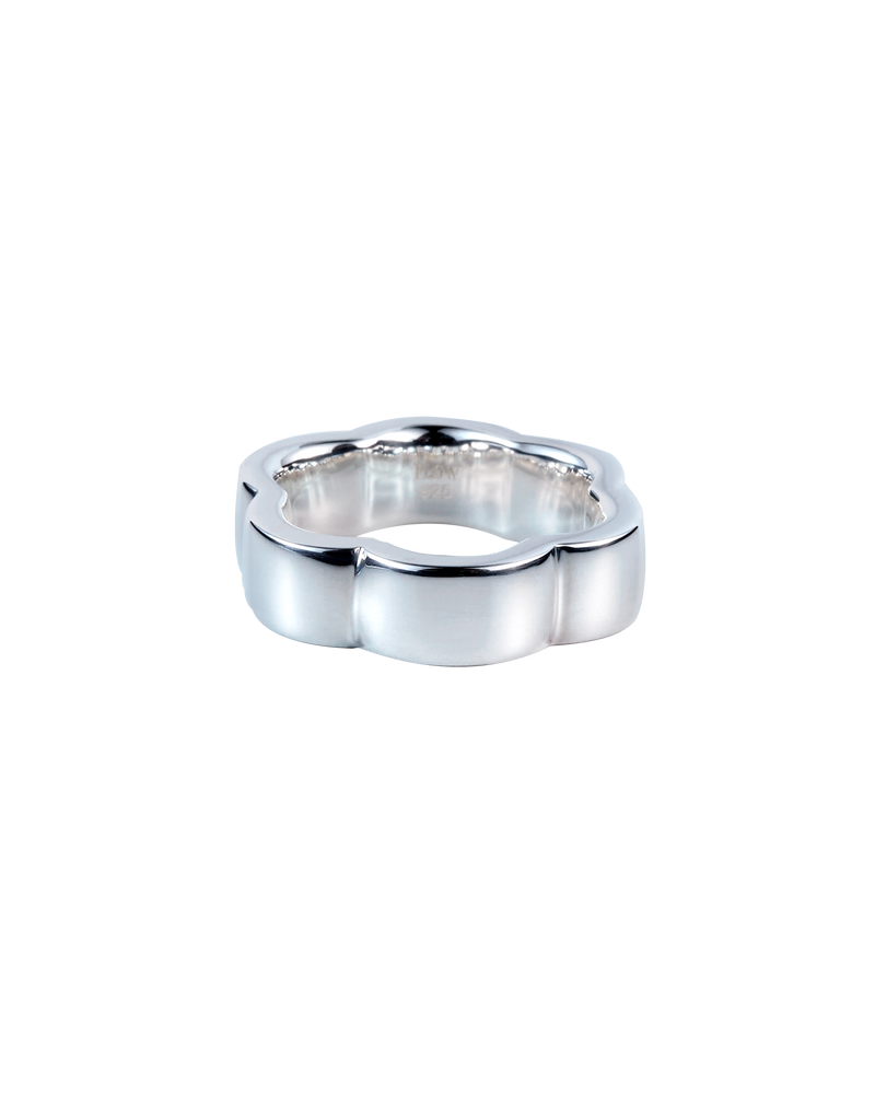 Flower Line Ring -Silver-
