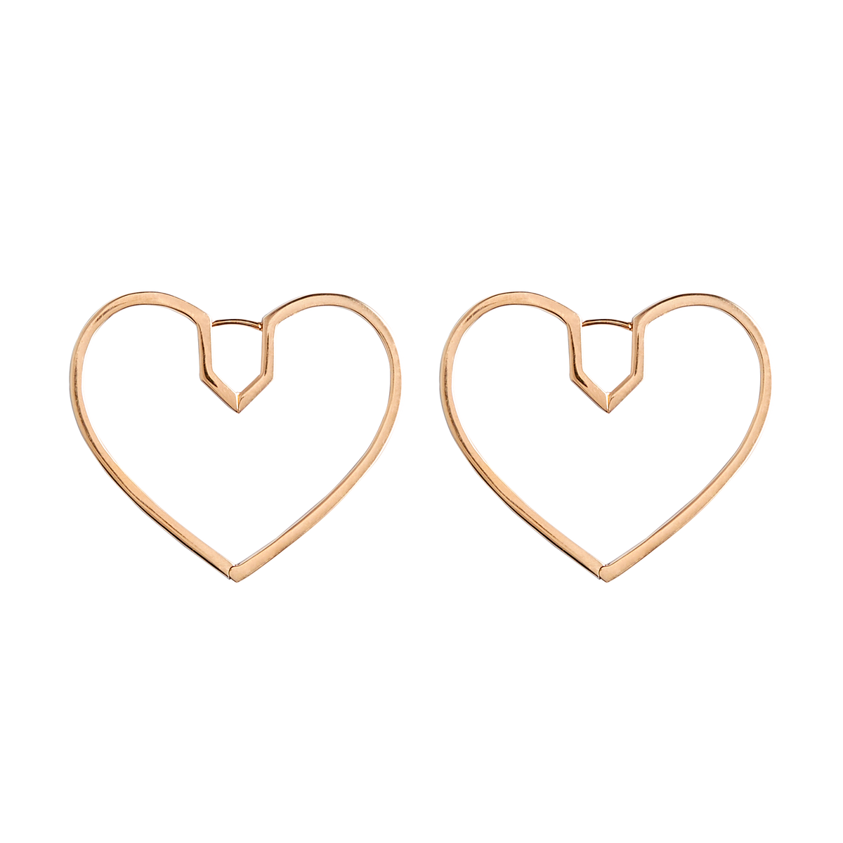 Hug Heart Hoop Pierce L -Gold-