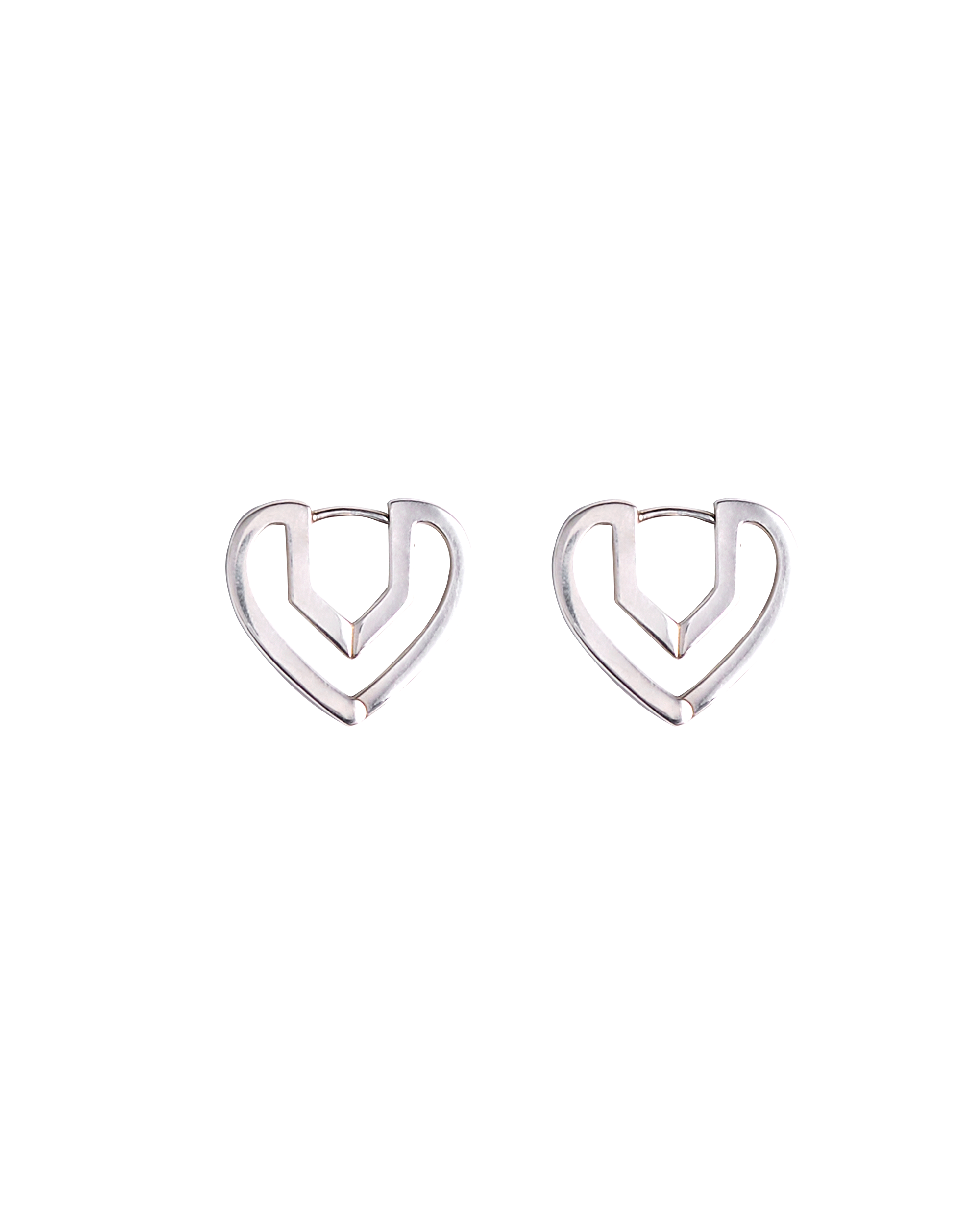 Hug Heart Hoop Pierce S -Silver-