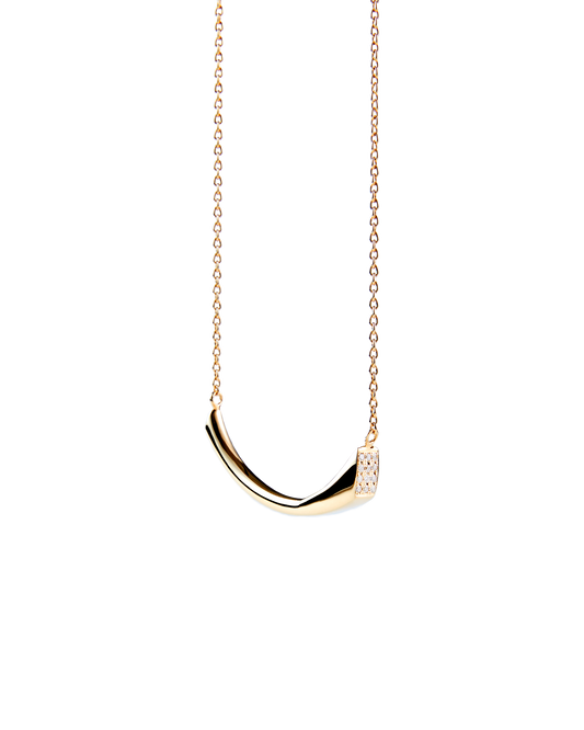 Calla Lily Necklace Diamond -Gold-