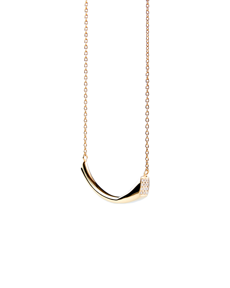Calla Lily Necklace Diamond -Gold-