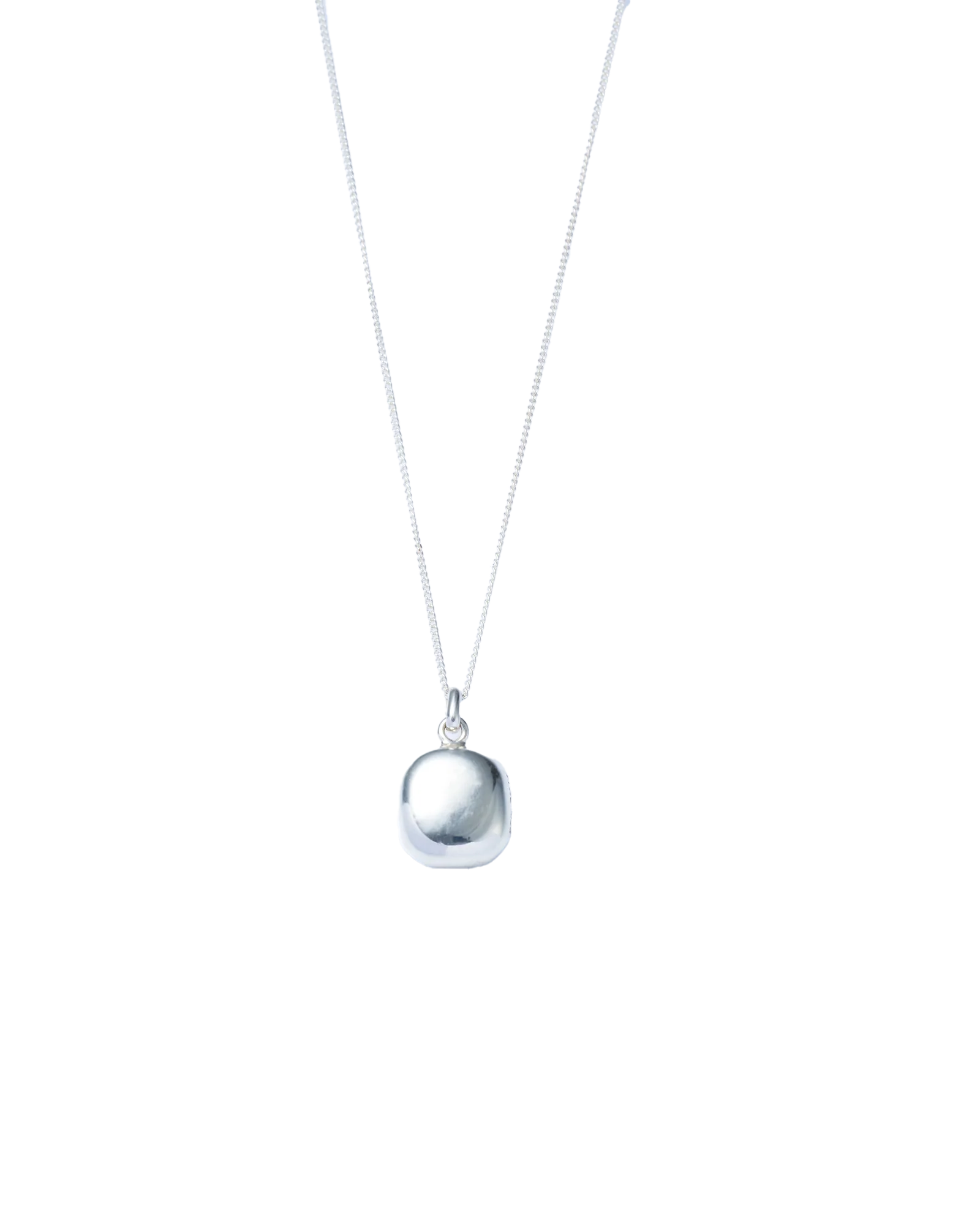White Shell Window Necklace -Silver-