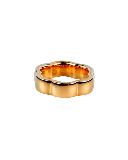 Flower Line Ring -Gold-