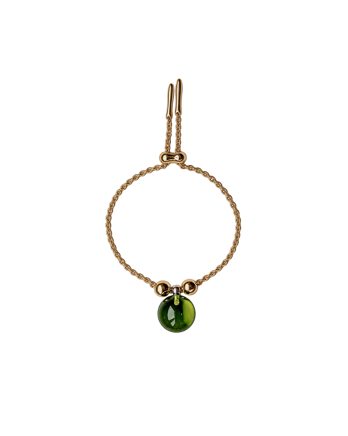 《Select Set : 辺見えみりさん》Cord Bracelet + Charm Shiny ball.S YL + Charm Amber Green