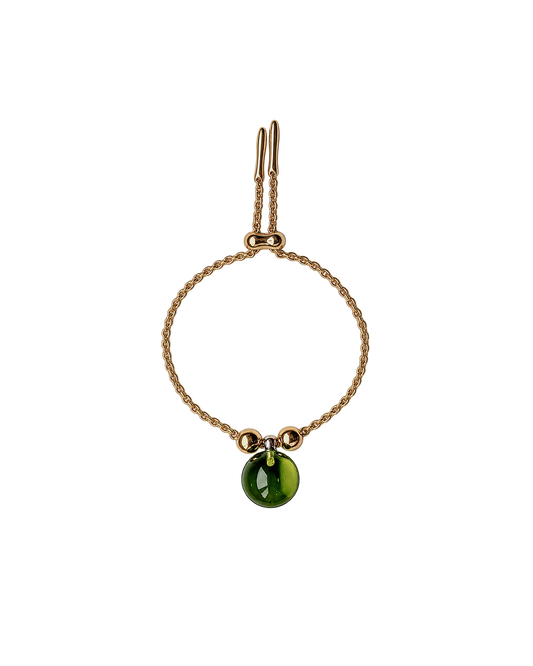 《Select Set : 辺見えみりさん》Cord Bracelet + Charm Shiny ball.S YL + Charm Amber Green