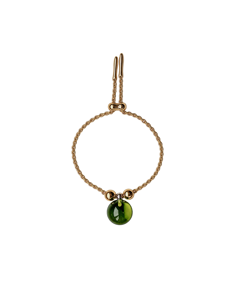 《Select Set : 辺見えみりさん》Cord Bracelet + Charm Shiny ball.S YL + Charm Amber Green