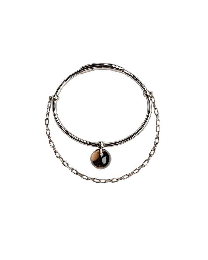 《Select Set : 辺見えみりさん》Flower Stalk Bracelet + Cut Cable Chain Bridge Charm+ Charm Ball Smoky 13