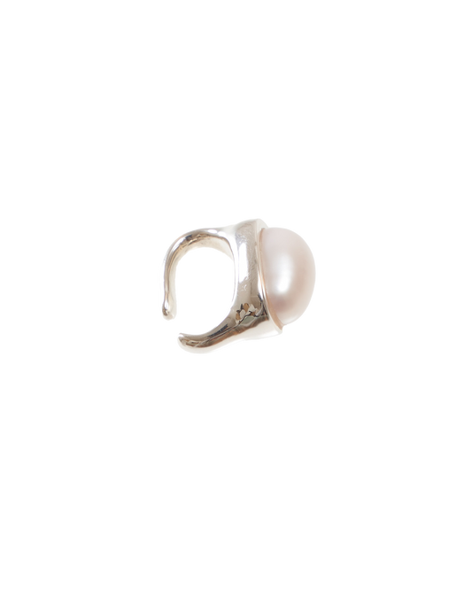 Pearl Ear Cuff -Silver-