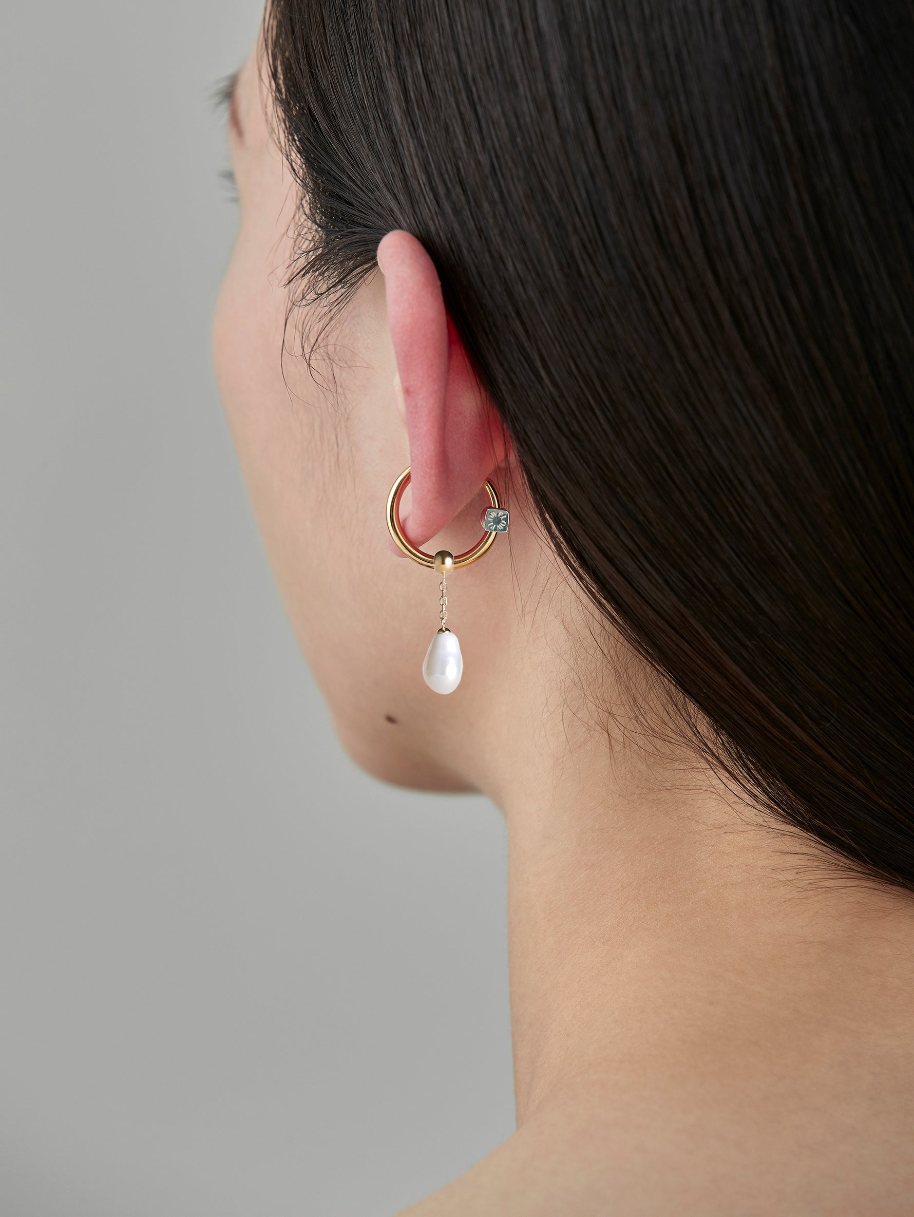 Pearl  Chain Charm  S-Gold-