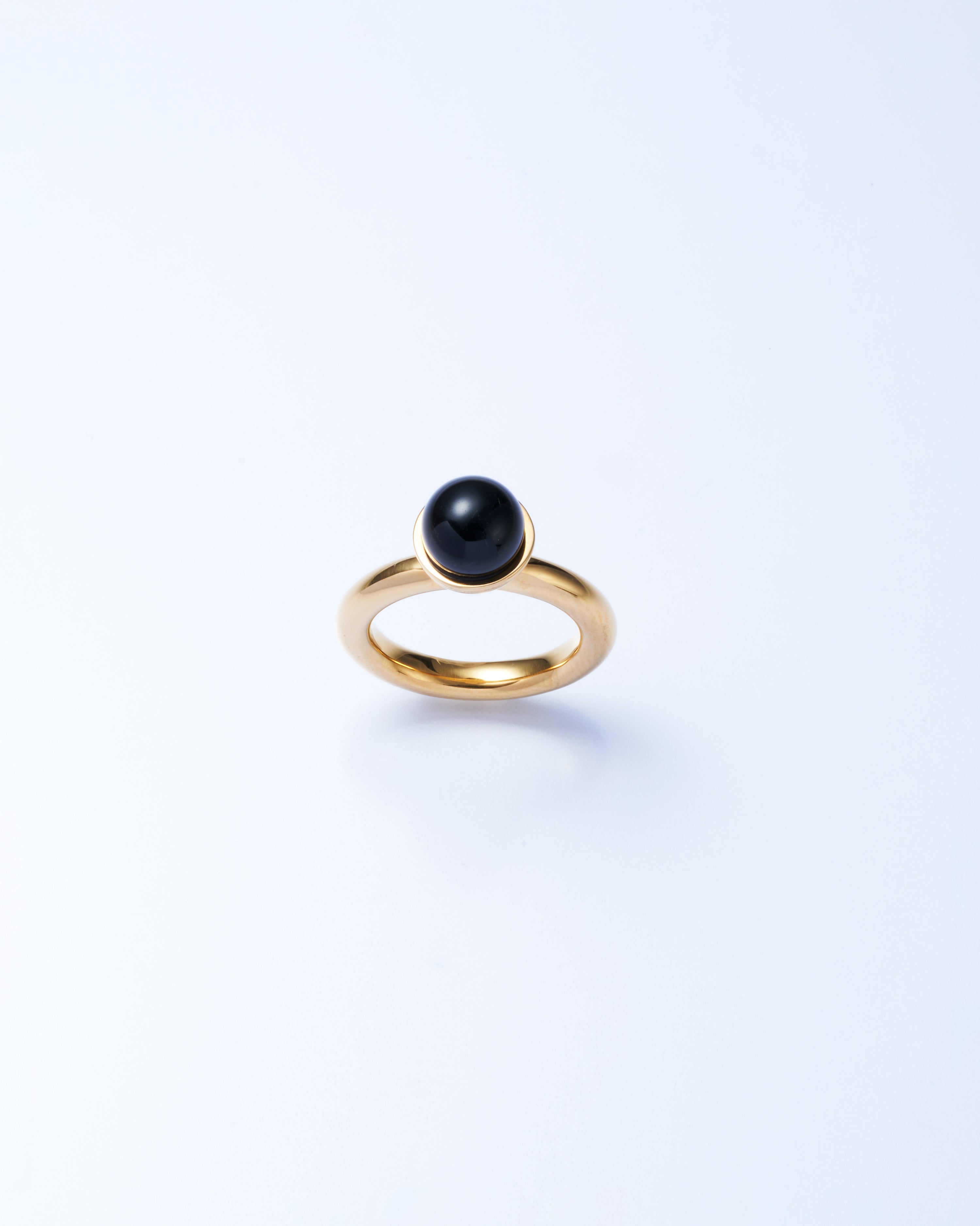 Onyx Cap Ring Small -Gold-