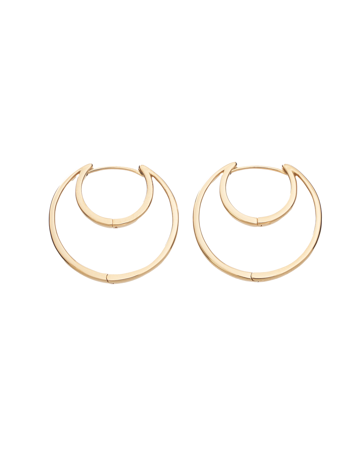 Hug Moon Hoop Pierce M -Gold-