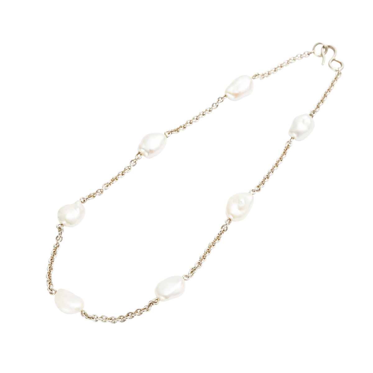 Pearl Necklace -Silver- Pearl Necklace -Silver-