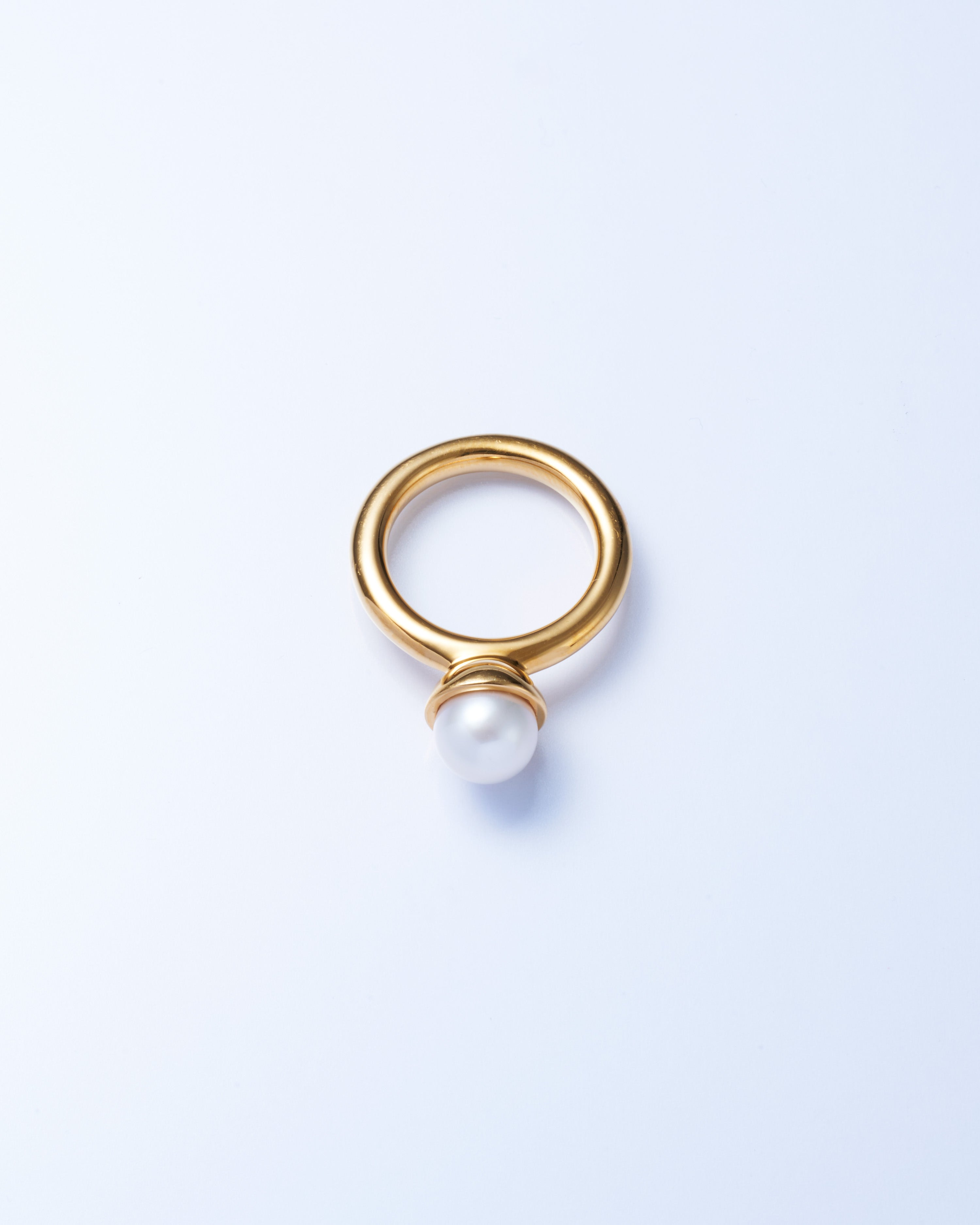 Pearl Cap Ring Small -Gold-