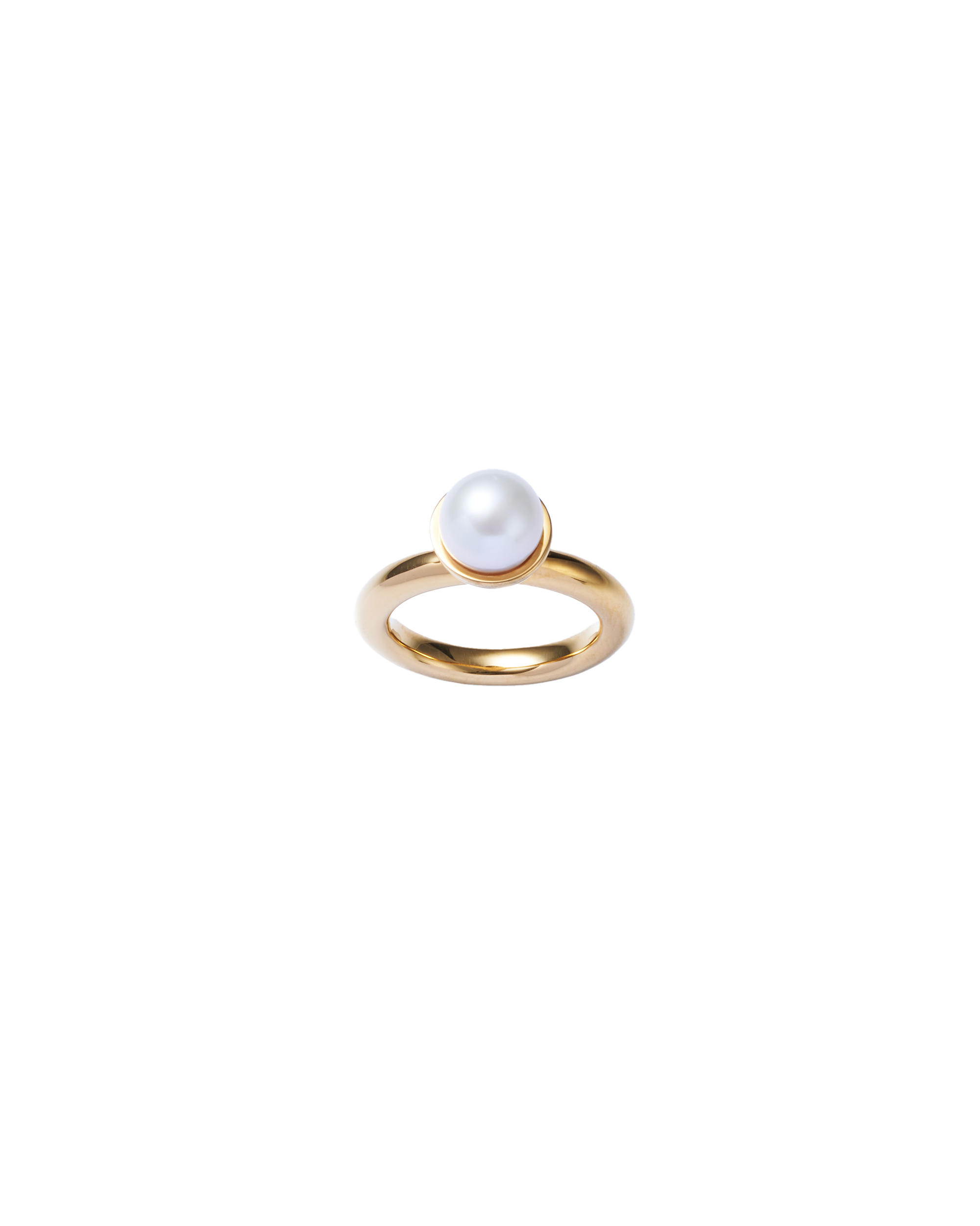 Pearl Cap Ring Small -Gold-