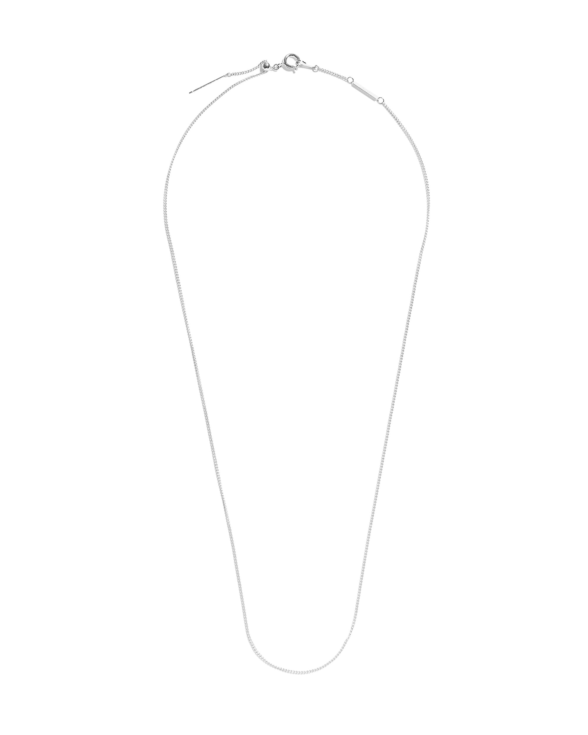Lettering Circle Necklace 78cm -Silver-