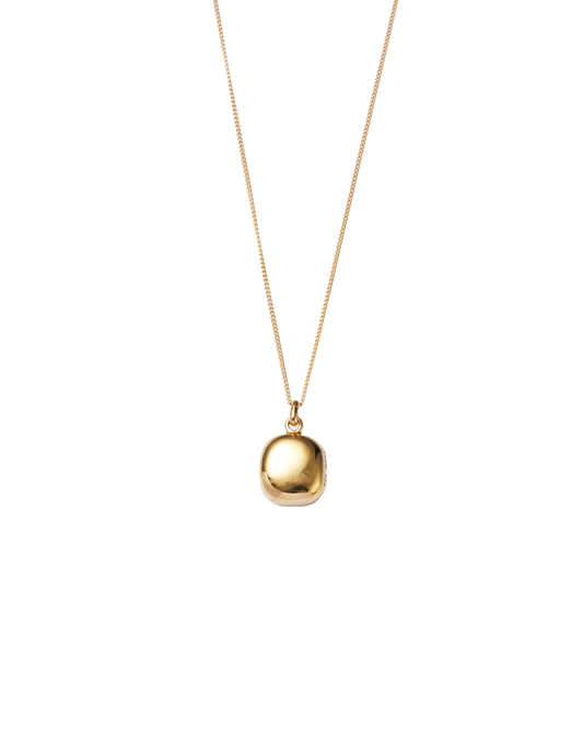 Black Shell Window Necklace -Gold-
