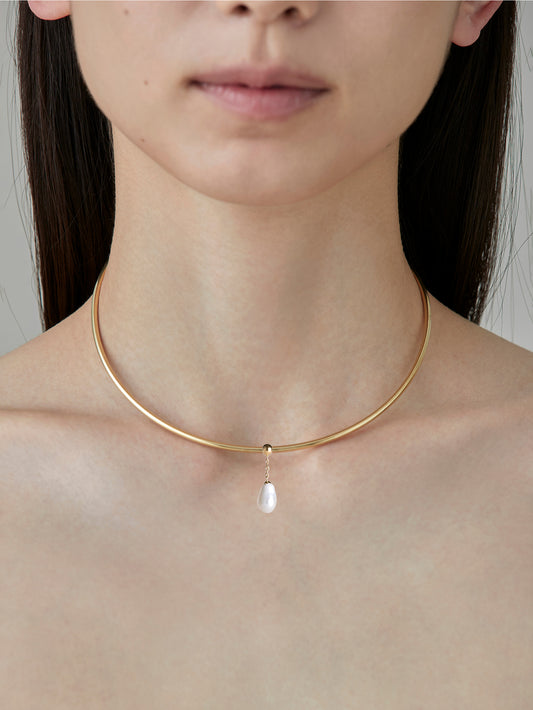 Pearl  Chain Charm  S-Gold-