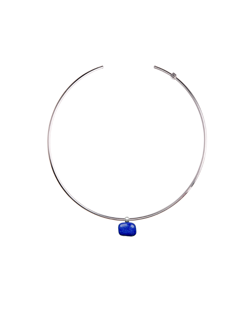 《Select Set : shucoさん》Choker -Silver- ＋ Charm Dew Drop-Lapis Lazuli