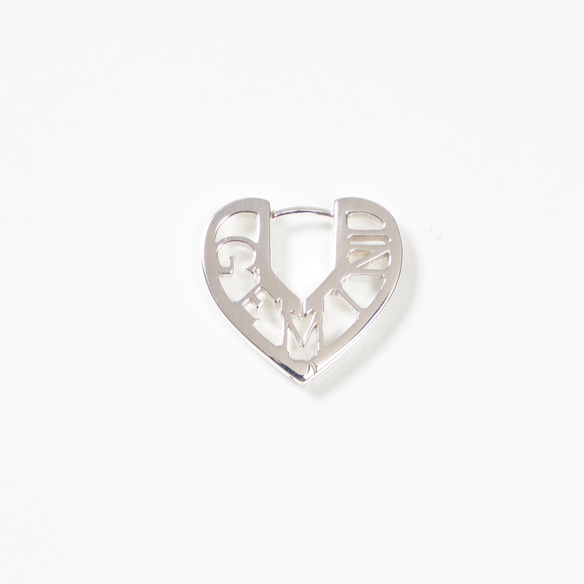 Zodiac Heart Pierce -Silver-