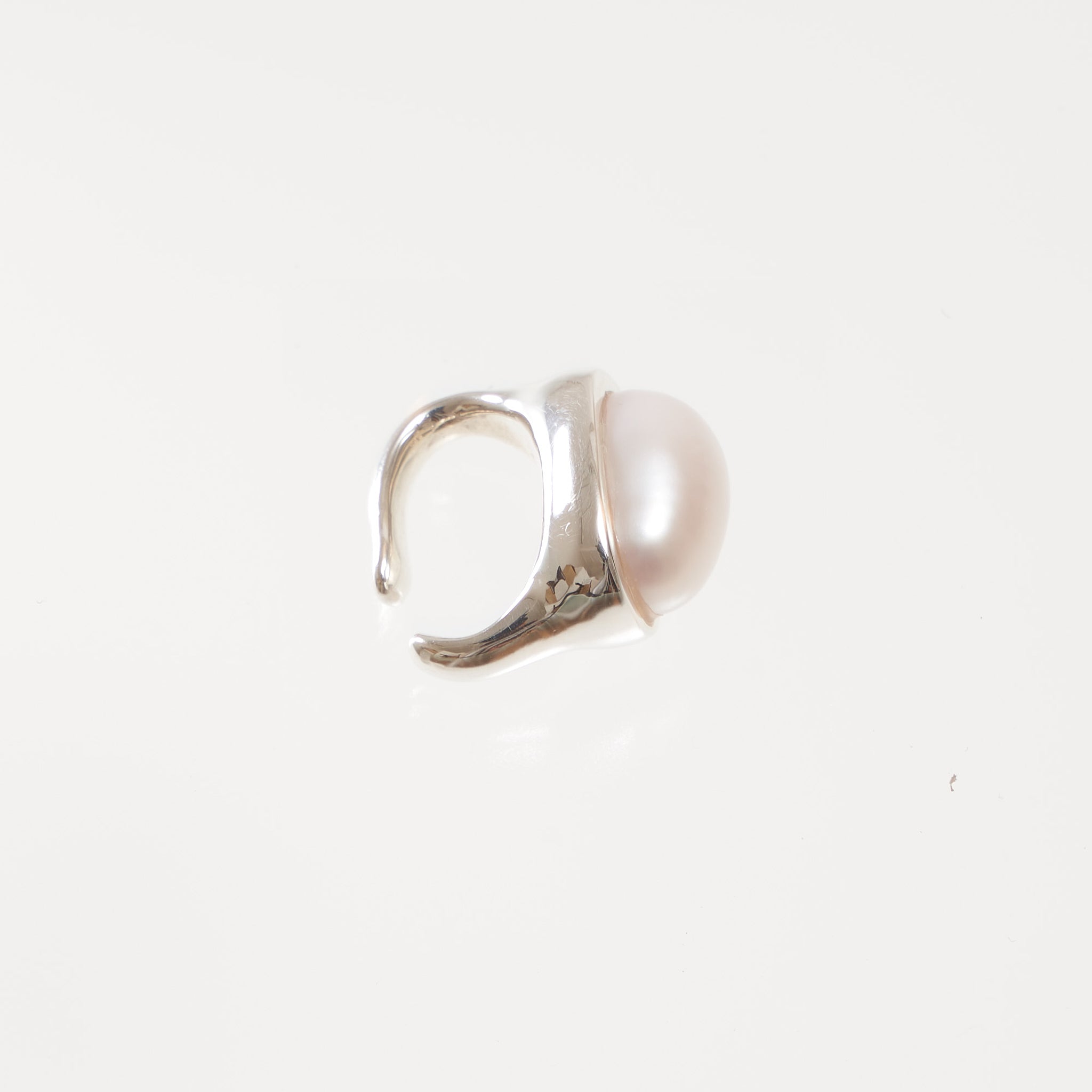 Pearl Ear Cuff -Silver-