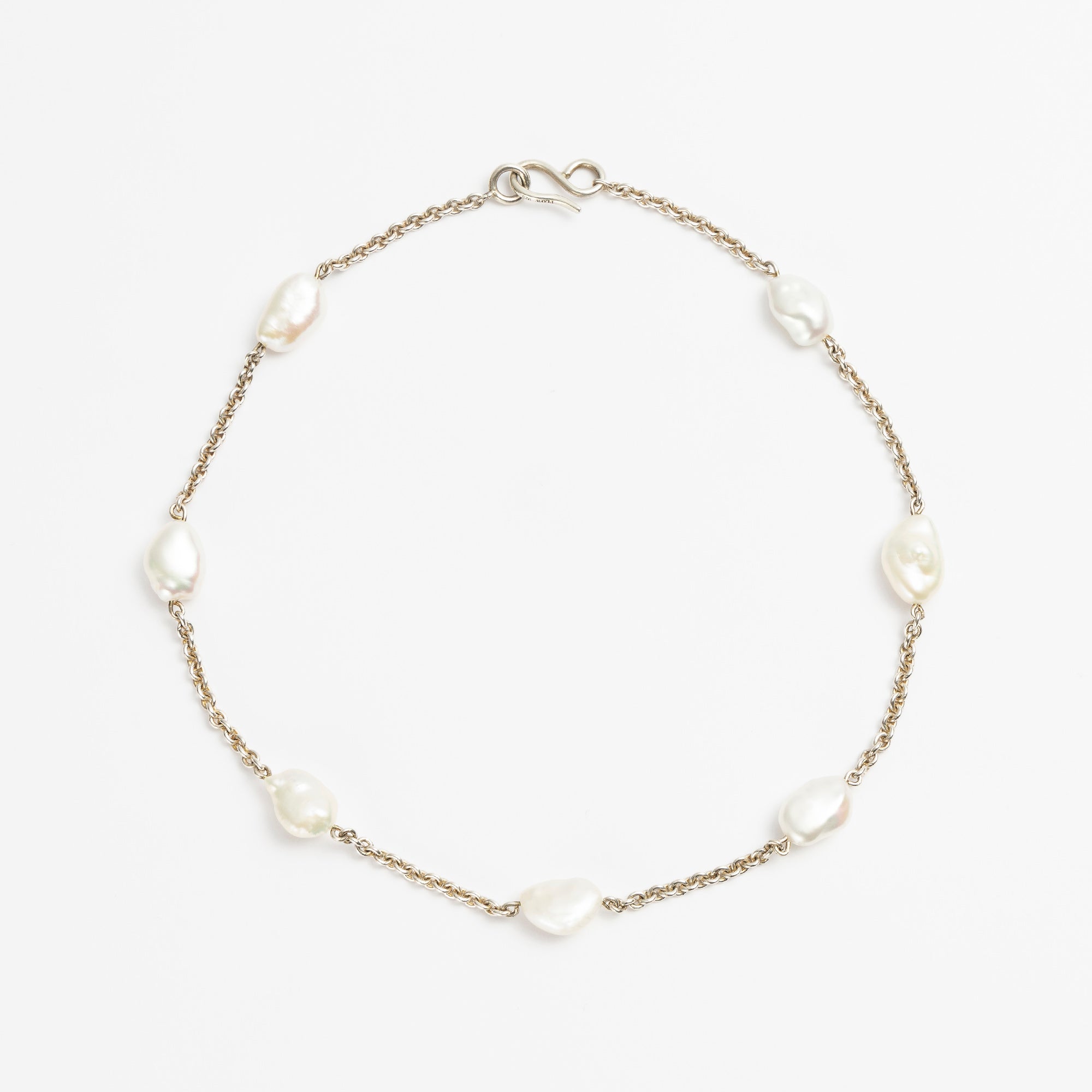 Pearl Necklace -Silver-