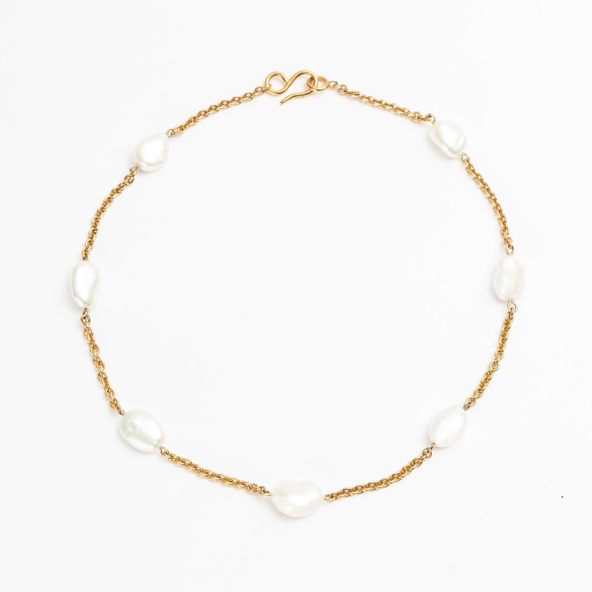 Pearl Necklace -Gold-