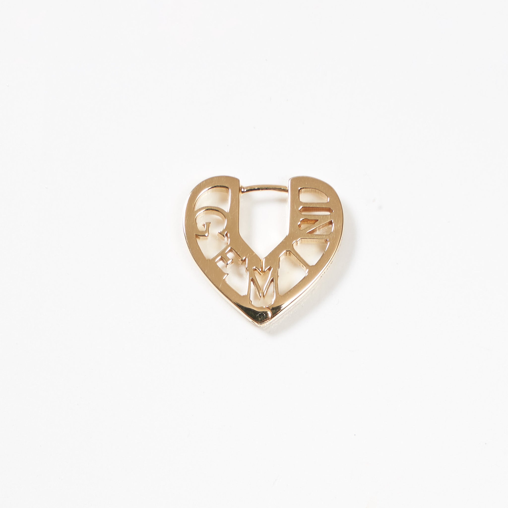 Zodiac Heart Pierce -Gold-